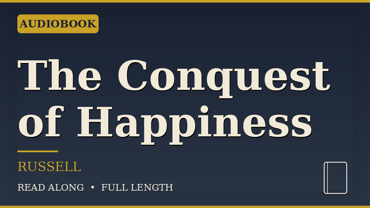 The Conquest of Happiness audiobook